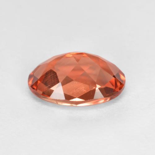 Andésine labradorite rouge naturelle coupe ovale, 0,72 ct, VVS-VS