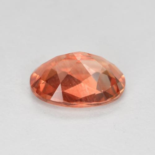 Andésine labradorite rouge naturelle coupe ovale, 0,70 ct, VVS
