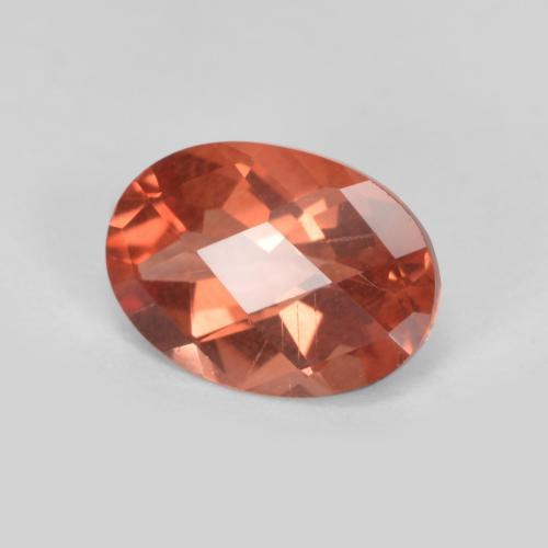 Labradorite andésine Rouge-orange naturelle Coupe ovale, 0.71 ct, VVS