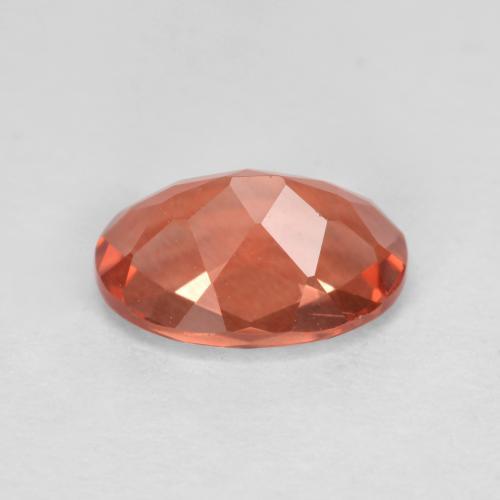 Labradorite andésine Rouge-orange naturelle Coupe ovale, 0.71 ct, VVS