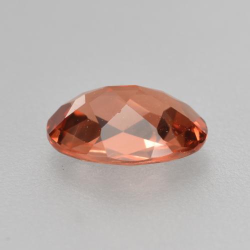 Andésine labradorite rouge moyen naturelle coupe ovale, 0,64 ct, VVS