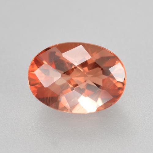 Andésine labradorite rouge naturelle coupe ovale, 0,72 ct, VVS-VS