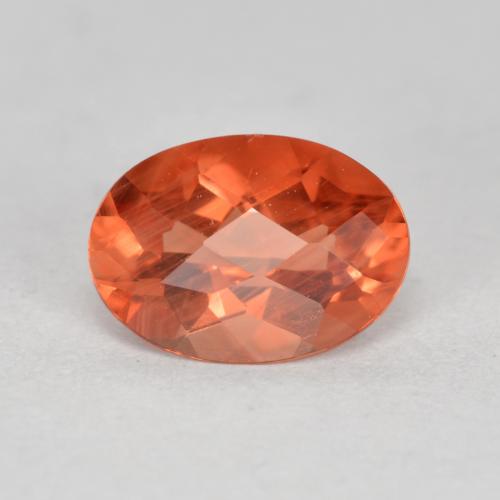 Labradorite andésine Rouge-orange naturelle Coupe ovale, 0.74 ct, VVS-VS