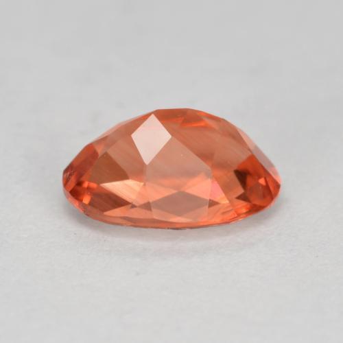 Labradorite andésine Rouge-orange naturelle Coupe ovale, 0.74 ct, VVS-VS