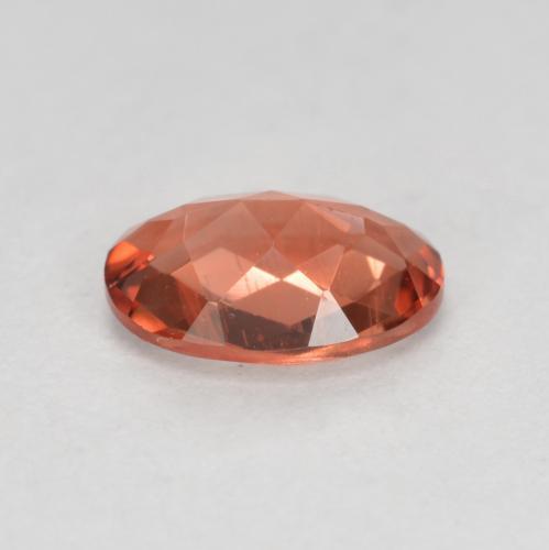 Andésine labradorite rouge naturelle coupe ovale, 0,65 ct, VVS
