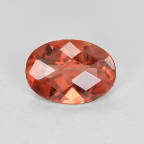 Labradorite andésine Rouge-orange naturelle Coupe ovale, 0.64 ct, VVS-VS
