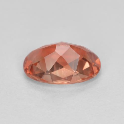Labradorite andésine Rouge-orange naturelle Coupe ovale, 0.64 ct, VVS-VS