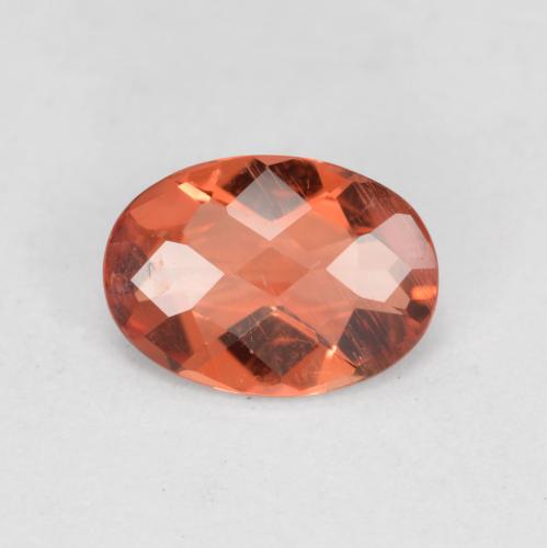 Andésine labradorite rouge naturelle coupe ovale, 0,62 ct, VVS-VS