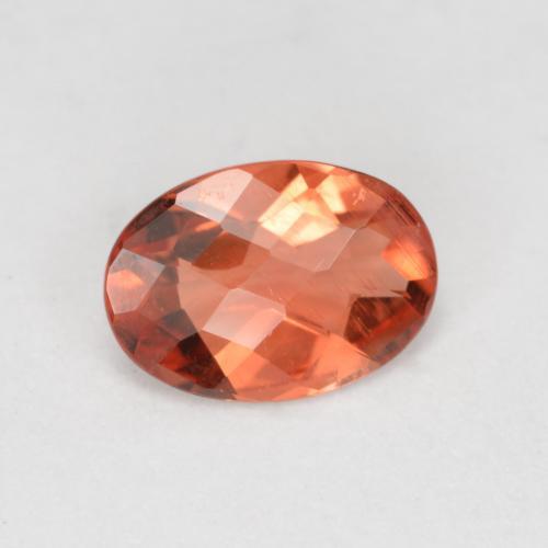 Andésine labradorite rouge naturelle coupe ovale, 0,62 ct, VVS-VS