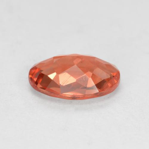 Andésine labradorite rouge naturelle coupe ovale, 0,62 ct, VVS-VS