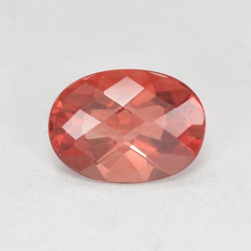 Andésine labradorite rouge naturelle coupe ovale, 0,75 ct, VVS-VS