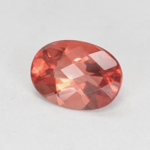 Andésine labradorite rouge naturelle coupe ovale, 0,75 ct, VVS-VS