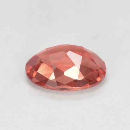 Andésine labradorite rouge naturelle coupe ovale, 0,75 ct, VVS-VS