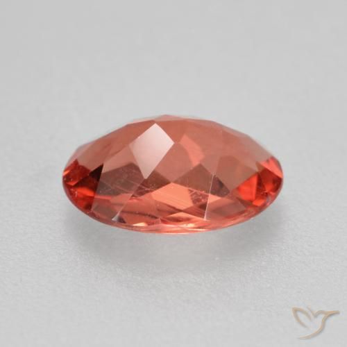 Andésine labradorite rouge naturelle coupe ovale, 0,66 ct, VVS-VS
