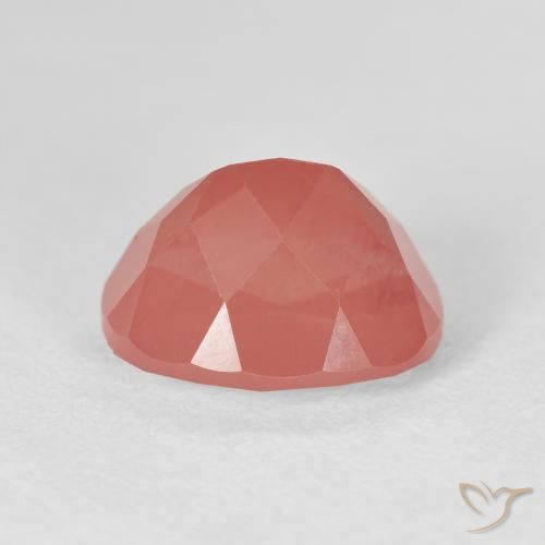 Labradorite andésine Orange rougeâtre naturelle ovale, 4.21 ct, Transparent