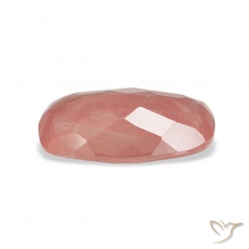 Labradorite andésine Rouge blush naturelle Coussin, 2.60 ct, Transparent