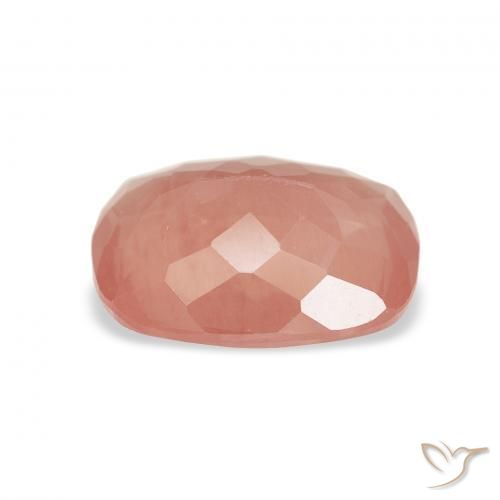 Labradorite andésine Orange rougeâtre naturelle Coussin, 1.99 ct, Transparent