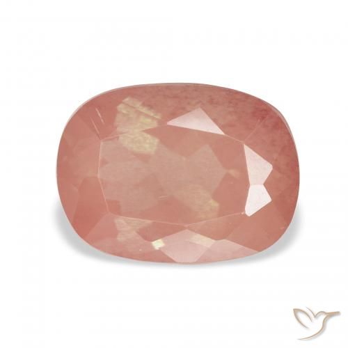 3.01ct Naturel Rouge blush Labradorite andésine, Coussin, Transparent