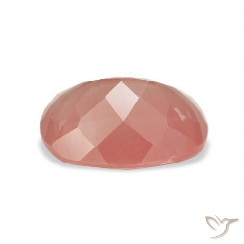 Labradorite andésine Rouge moyen naturelle Coussin, 3.44 ct, Transparent