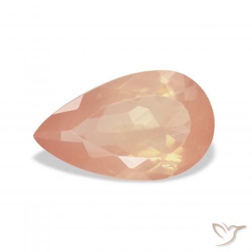 3.18ct Naturel Orange rougeâtre Labradorite andésine, En forme de poire, Transparent