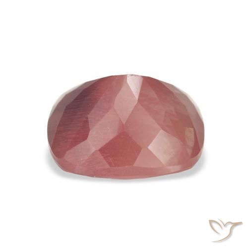 Labradorite andésine Rose moyen naturelle Coussin, 3.77 ct, Translucide
