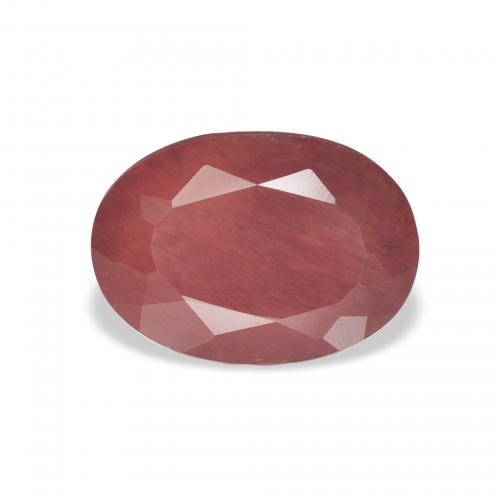 Labradorite andésine Medium Dark-Pink naturelle ovale, 2.30 ct, Translucide