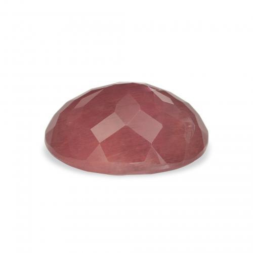 Labradorite andésine Medium Dark-Pink naturelle ovale, 2.30 ct, Translucide