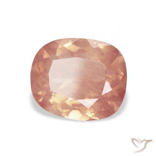 Labradorite andésine Pourpre rougeâtre léger naturelle Coussin, 1.95 ct, Transparent