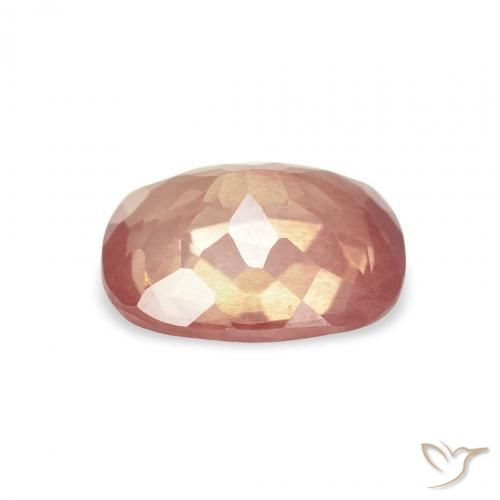 Labradorite andésine Pourpre rougeâtre léger naturelle Coussin, 1.95 ct, Transparent