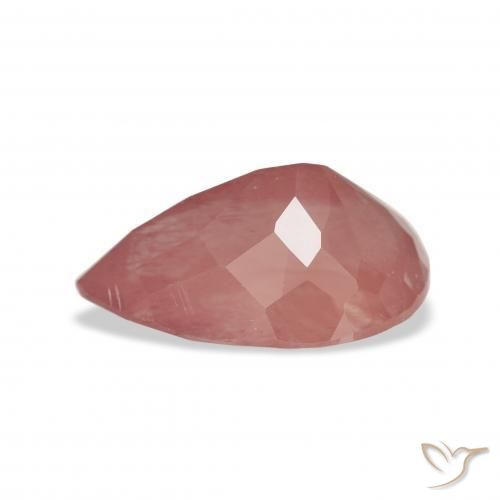 Labradorite andésine Rose framboise naturelle En forme de poire, 3.32 ct, Transparent