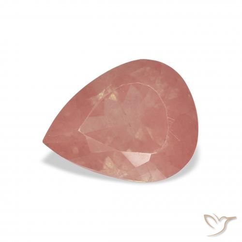 Labradorite andésine Rose framboise naturelle En forme de poire, 2.42 ct, Transparent