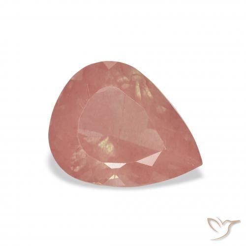 Labradorite andésine Rose framboise naturelle En forme de poire, 2.42 ct, Transparent