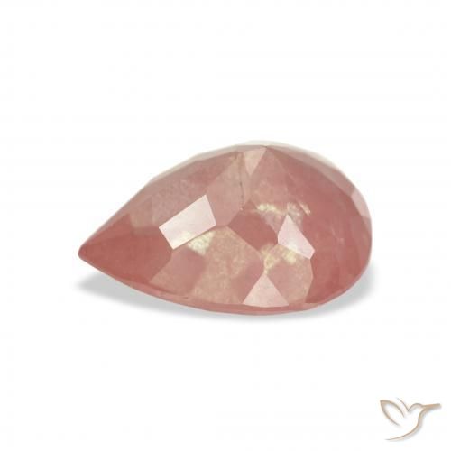 Labradorite andésine Rose framboise naturelle En forme de poire, 2.42 ct, Transparent