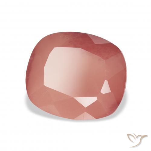 Labradorite andésine Rose framboise naturelle Coussin, 4.54 ct, Transparent