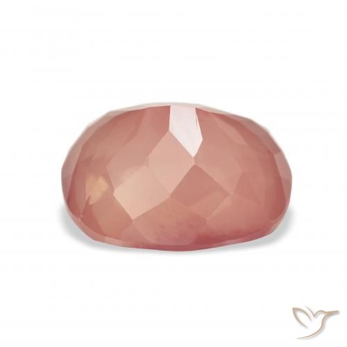 Labradorite andésine Rose framboise naturelle Coussin, 4.54 ct, Transparent