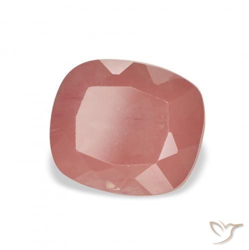 Labradorite andésine Rose moyen naturelle Coussin, 2.37 ct, Transparent