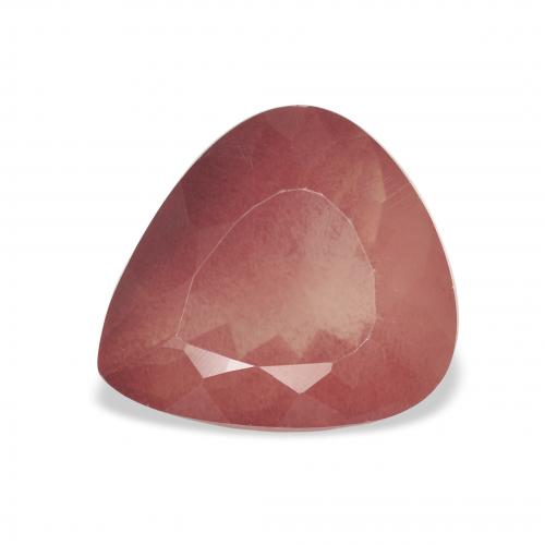 Labradorite andésine Brique rouge naturelle En forme de poire, 3.02 ct, Transparent