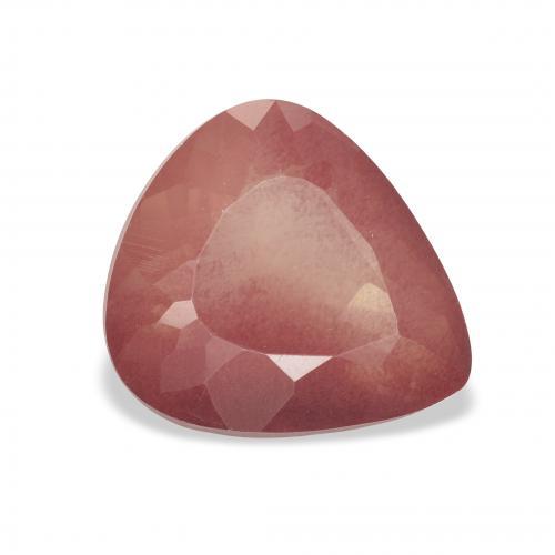 Labradorite andésine Brique rouge naturelle En forme de poire, 3.02 ct, Transparent