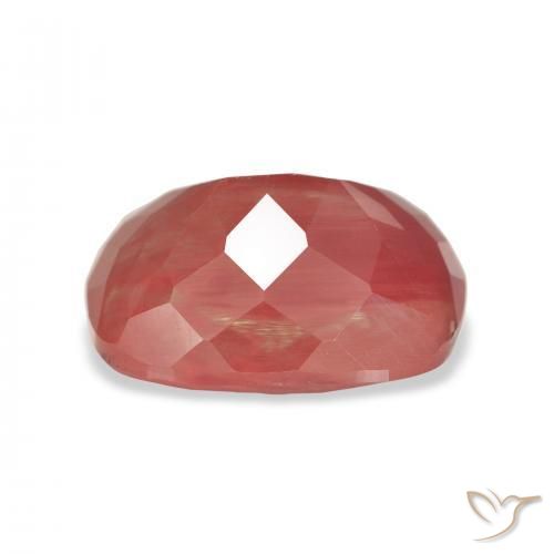 Labradorite andésine Rouge sang naturelle Coussin, 4.63 ct, Translucide