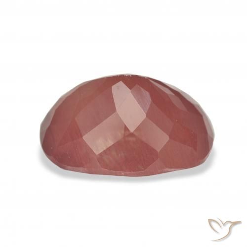 Labradorite andésine Rouge foncé naturelle Coussin, 4.92 ct, Translucide