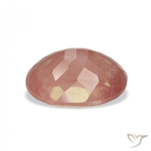 Labradorite andésine Rouge moyen naturelle ovale, 4.03 ct, Transparent
