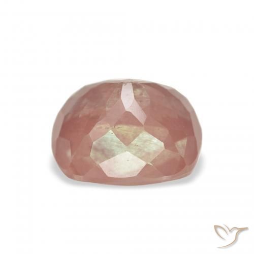 Labradorite andésine Rouge-orange naturelle Coussin, 2.71 ct, Transparent