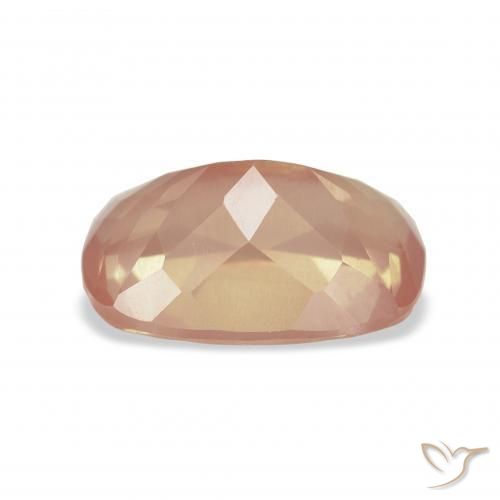 Labradorite andésine Orange rougeâtre naturelle Coussin, 3.58 ct, Transparent