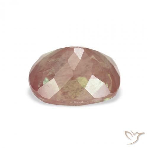 Labradorite andésine Rouge-orange naturelle Coussin, 2.25 ct, Transparent