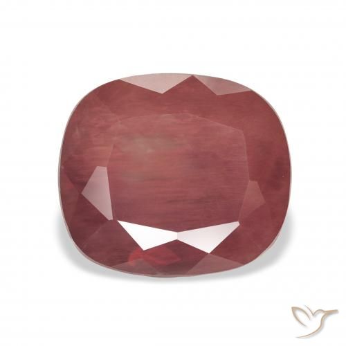 4.23ct Naturel Rouge foncé Labradorite andésine, Coussin, Translucide