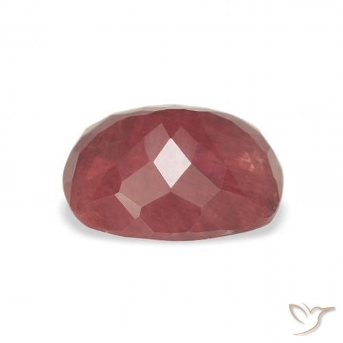 Labradorite andésine Rouge moyen naturelle Coussin, 1.65 ct, Translucide