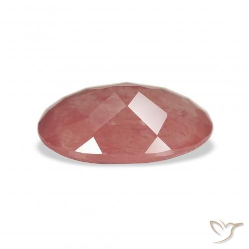 Labradorite andésine Rose framboise naturelle ovale, 2.65 ct, Transparent