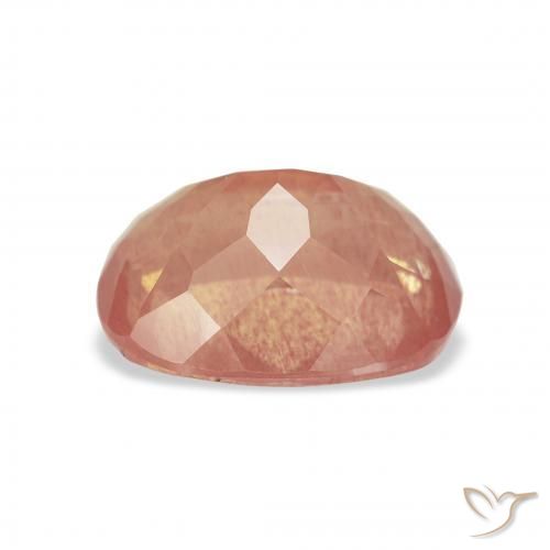 Labradorite andésine Rose moyen naturelle Coussin, 3.14 ct, Transparent