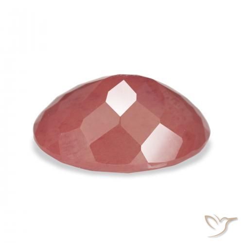 Labradorite andésine Rouge moyen naturelle ovale, 4.60 ct, Transparent