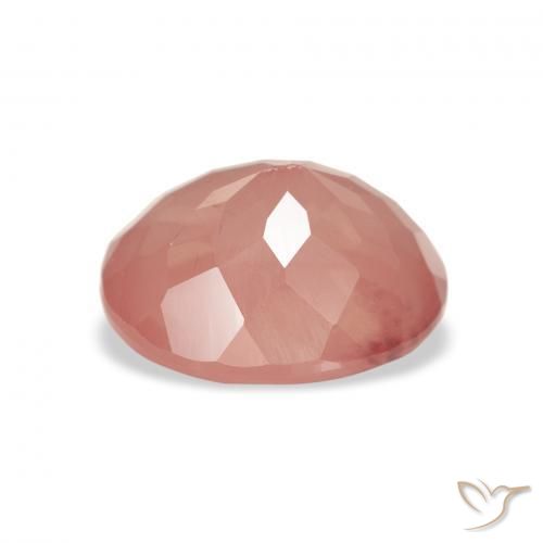 Labradorite andésine Orange rougeâtre pâle naturelle ovale, 2.31 ct, Transparent